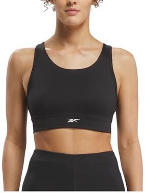 Reebok ID train Black high support High-Neck Sports Bra size XL